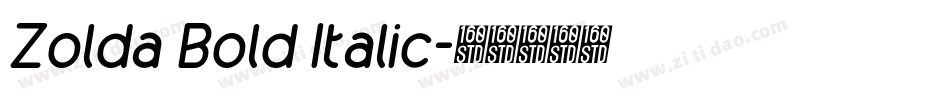 Zolda Bold Italic字体转换